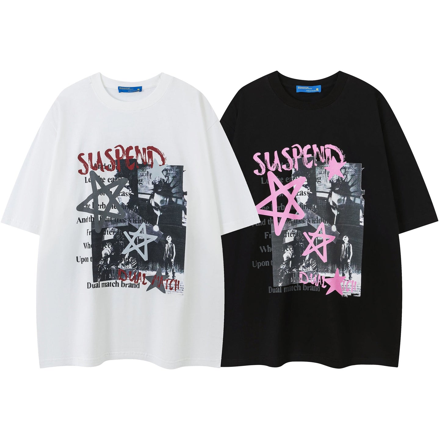 “Suspend Stars” 250G Oversize Men Tee