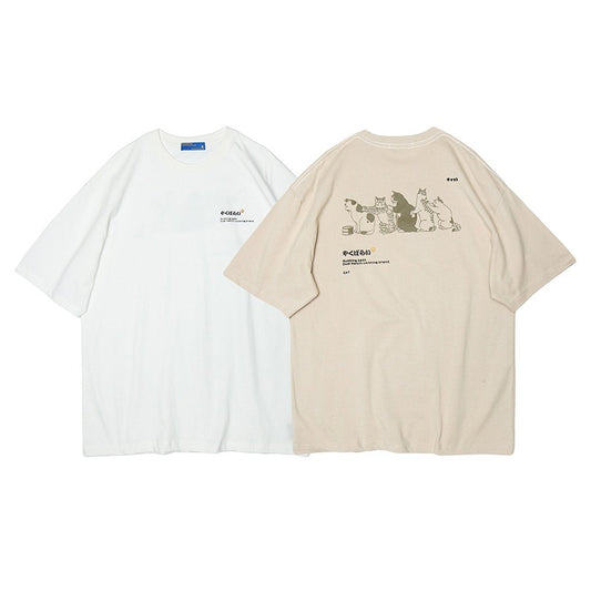"Beratur Meow" Oversized Men Tee