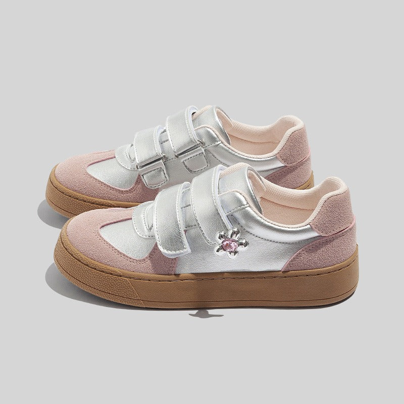 Silver Blossom Sneakers