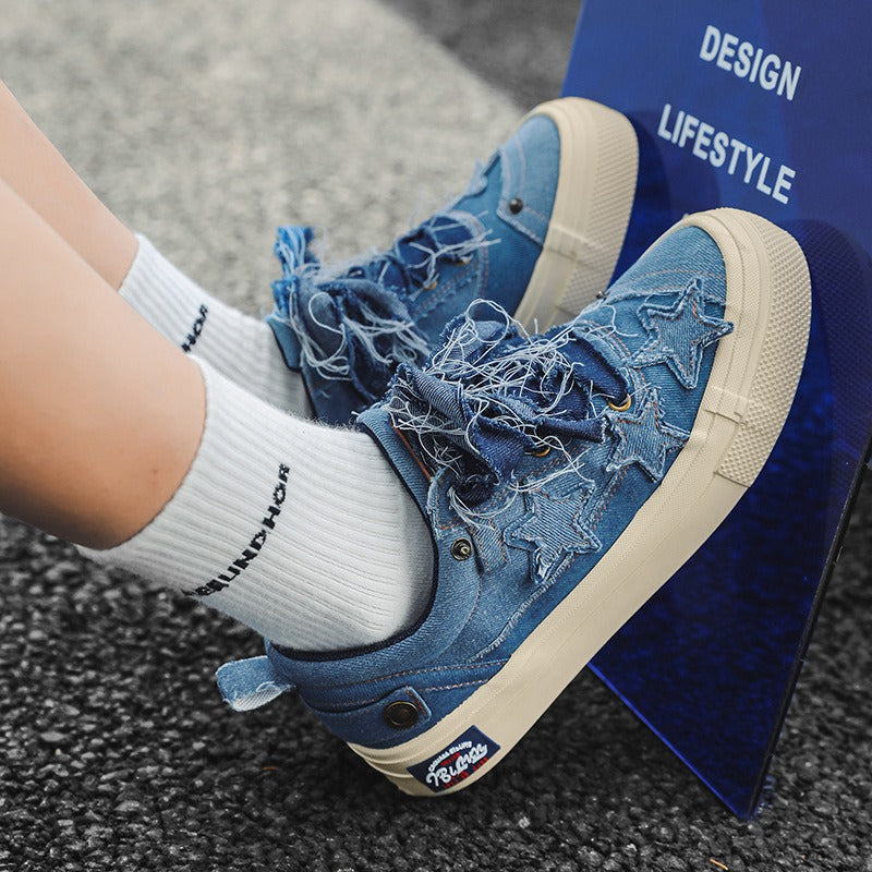 Horizon Smiles Denim Sneakers Low