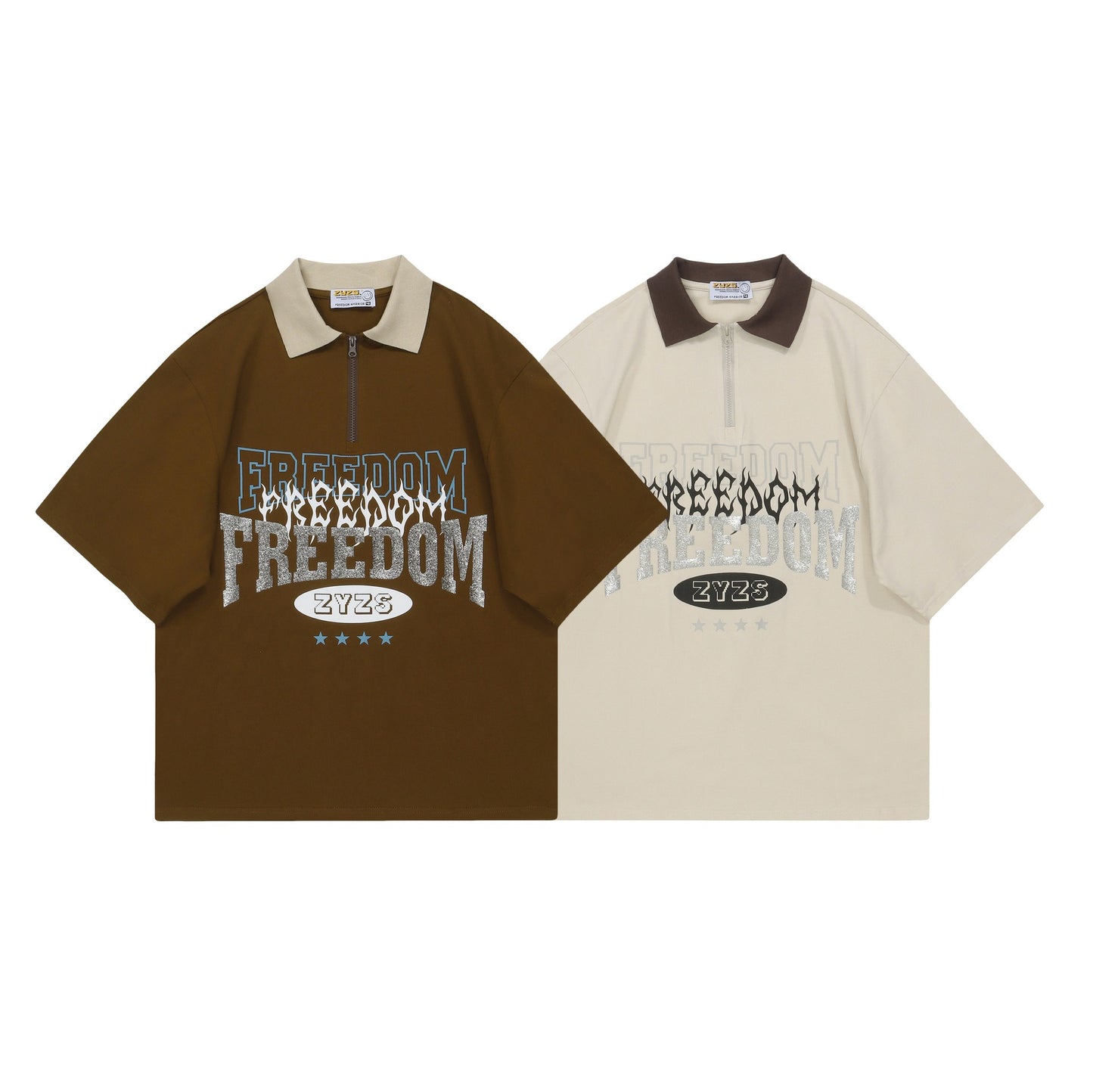 "Freedom Warrior" Oversized Polo Tee