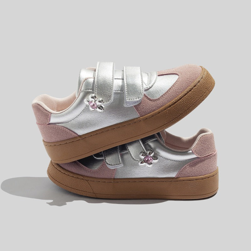 Silver Blossom Sneakers
