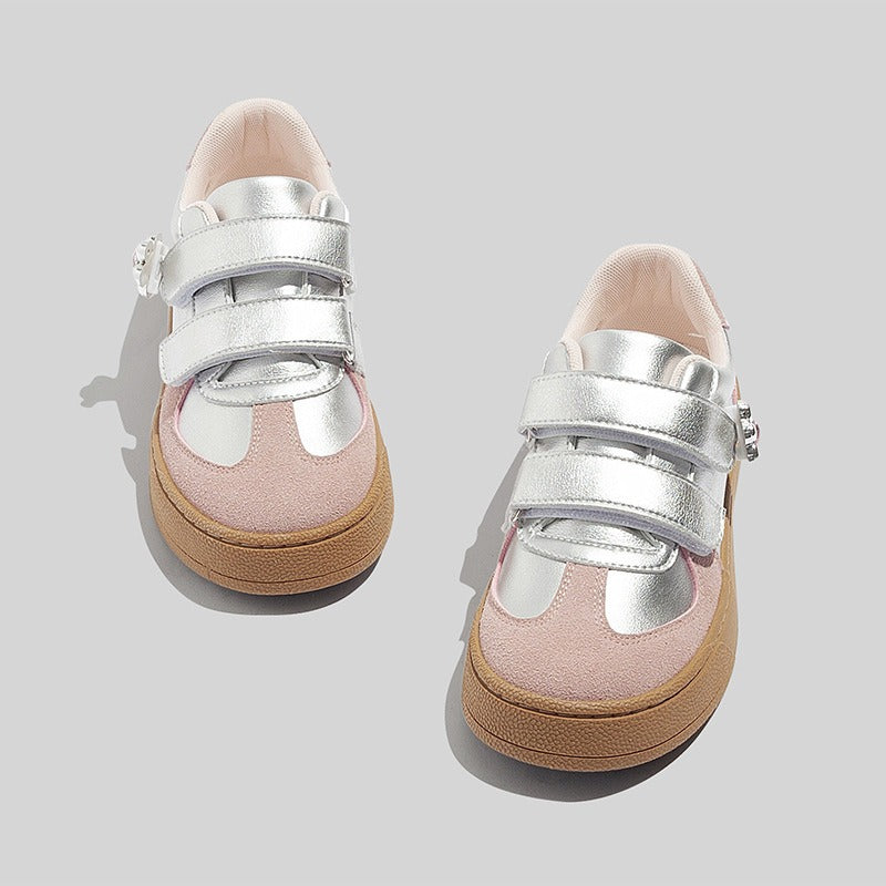 Silver Blossom Sneakers
