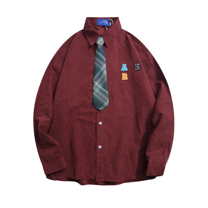 “Little Sun Flower Tie” Men's Long Sleeve Shirt