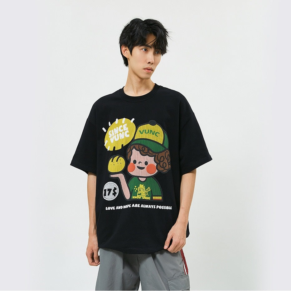 “Little Green Apple” 270G Oversized Tee