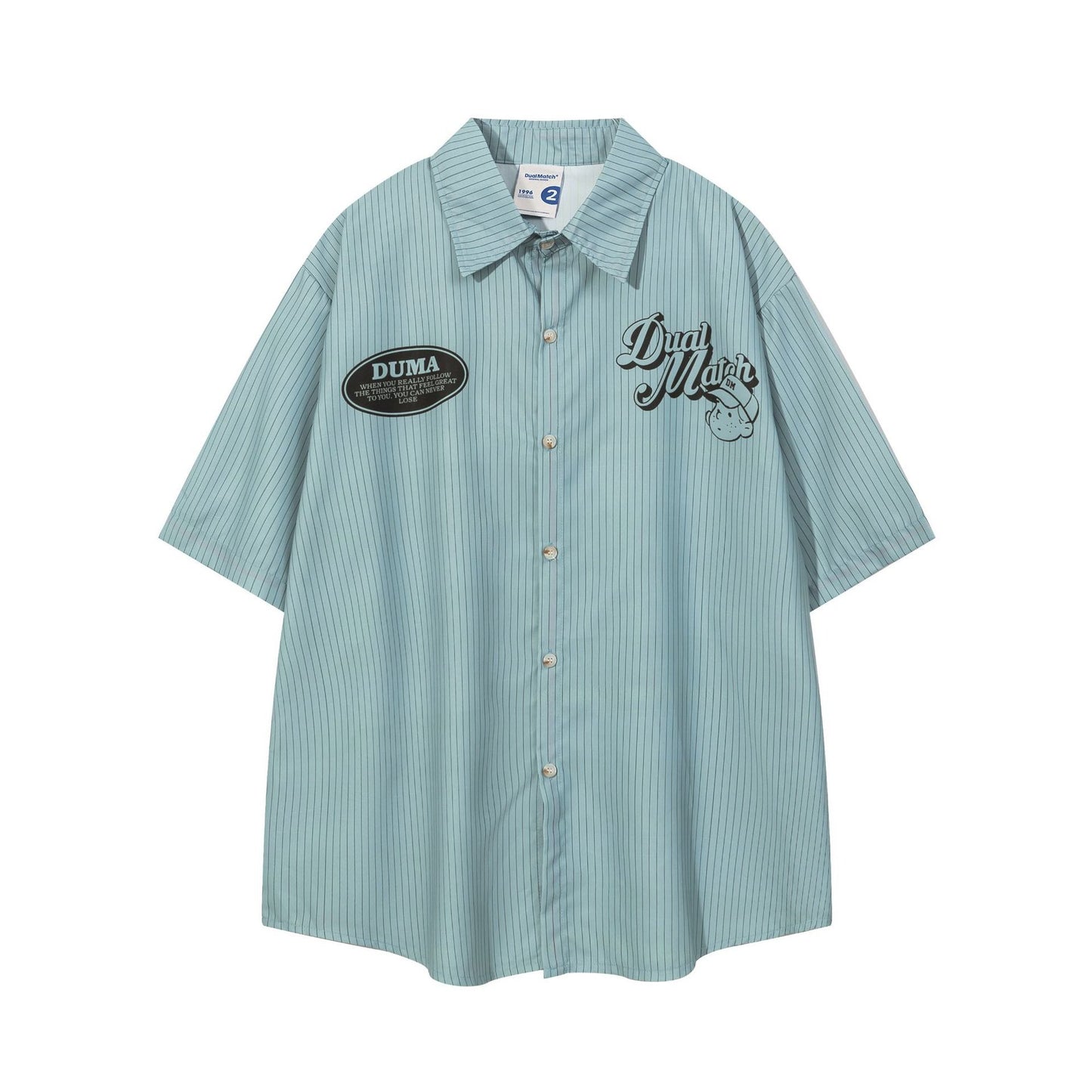 "Dual Match Baseball Boy" Oversized Men's Sleeve Shirt