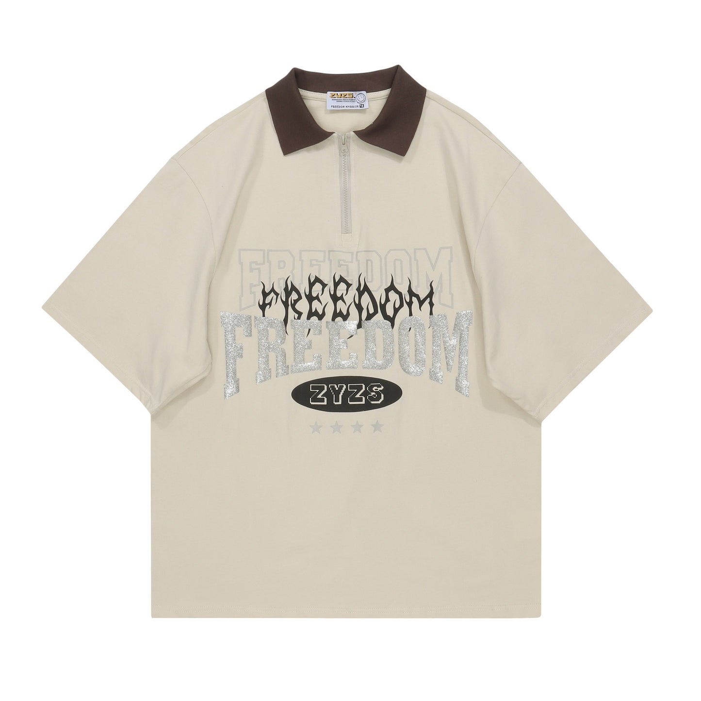 "Freedom Warrior" Oversized Polo Tee