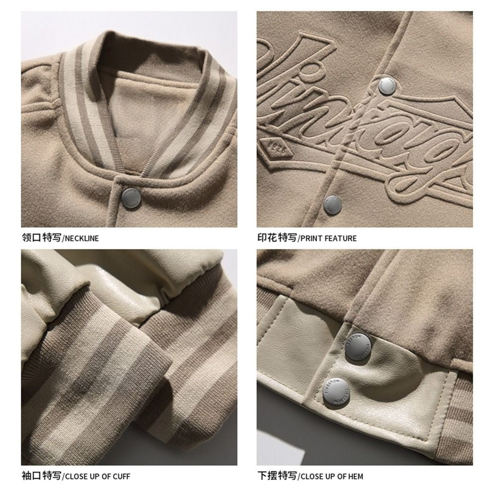 Letter Patched Vintage Base Ball Jacket - Vintage