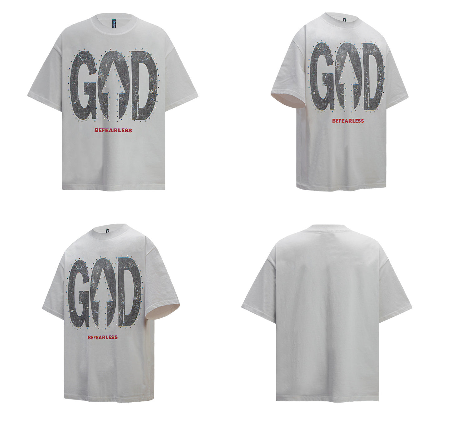 "Fearless God" 270G Men's Oversized Tee
