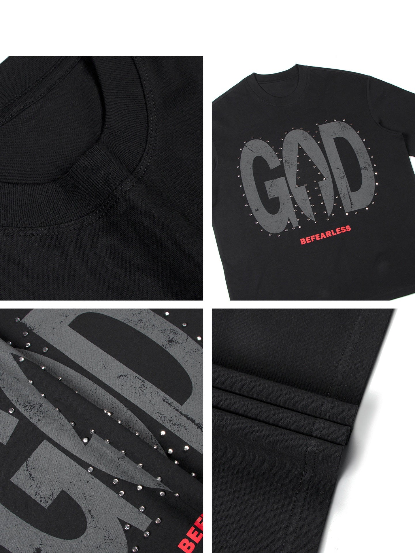 "Fearless God" 270G Men's Oversized Tee