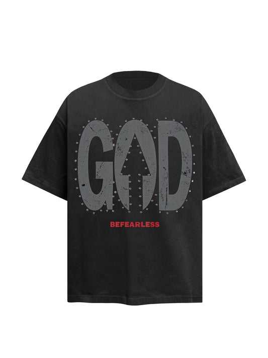 "Fearless God" 270G Men's Oversized Tee