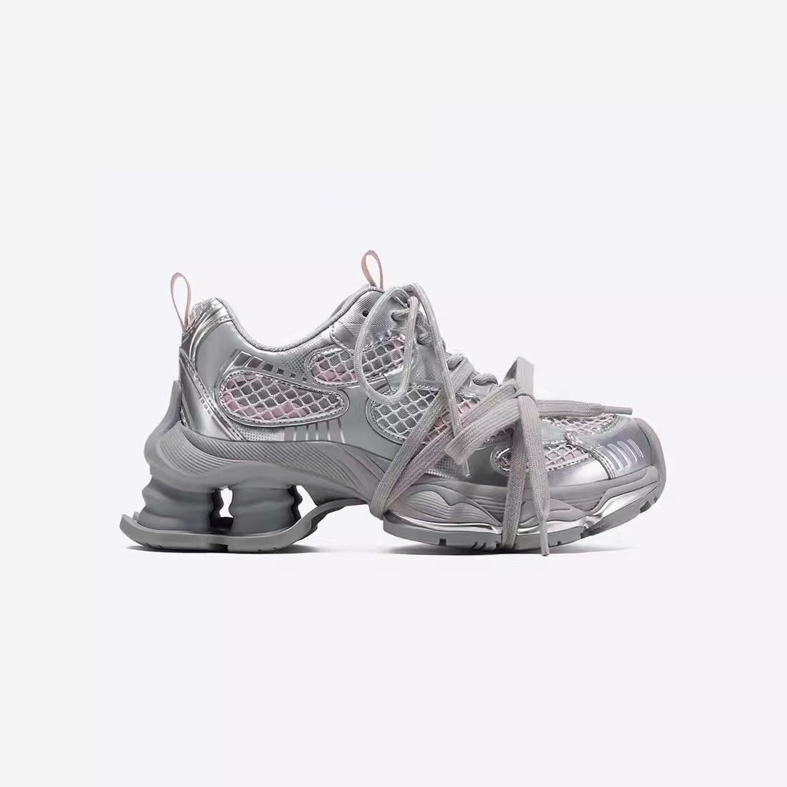 Silver Planet Shox Sneaker