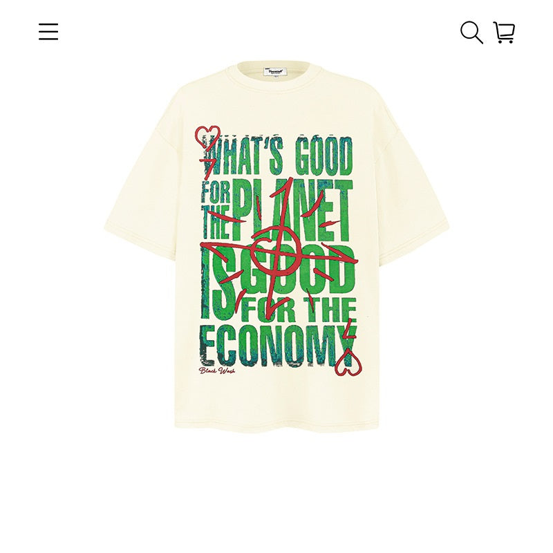 "Green Impact" 250G Men's Oversized Tee
