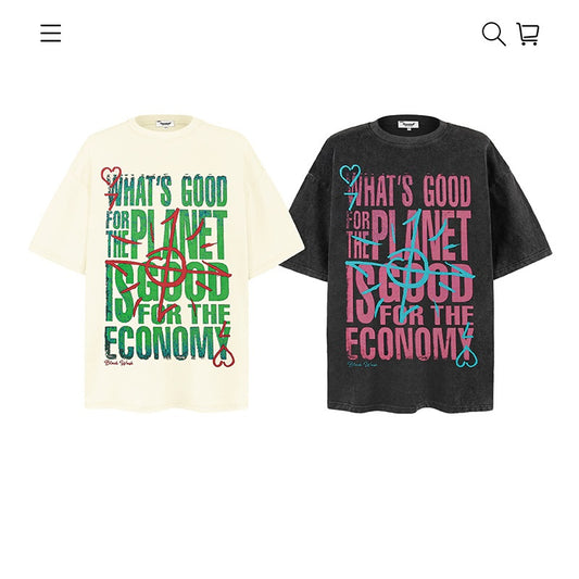 "Green Impact" 250G Men's Oversized Tee