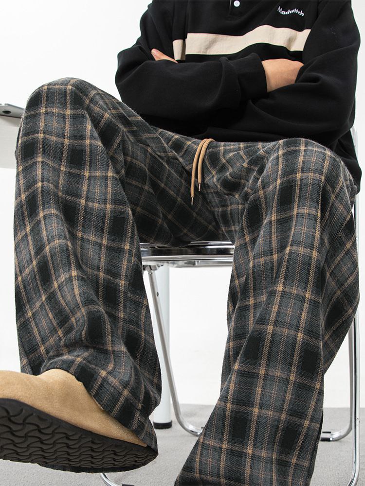 "Boys Don't Lie" Plaid Statement Jogger