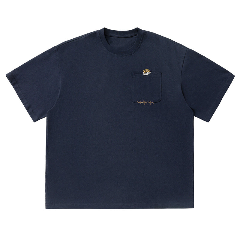 "Secret Vibe" Couple Oversized Pocket Tee