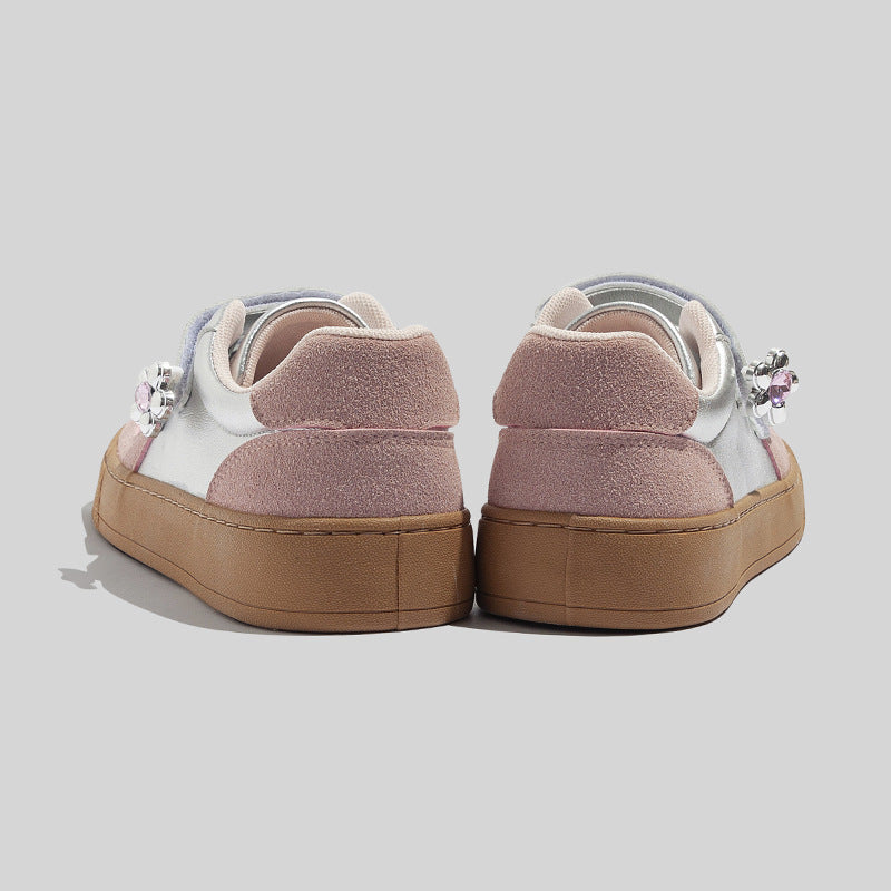 Silver Blossom Sneakers