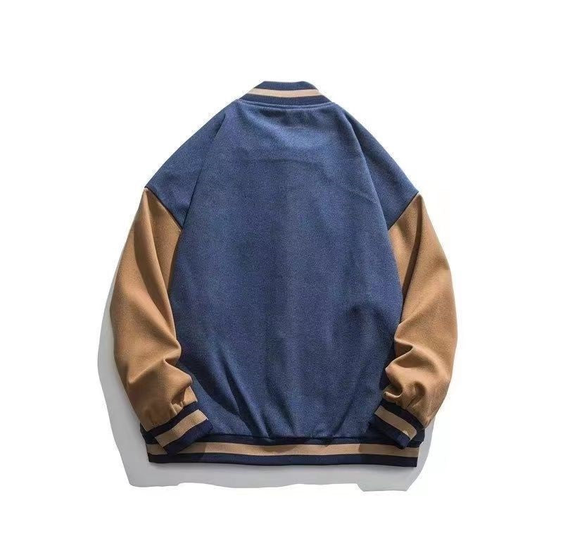 Letter Patched Vintage Base Ball Jacket - TW Series