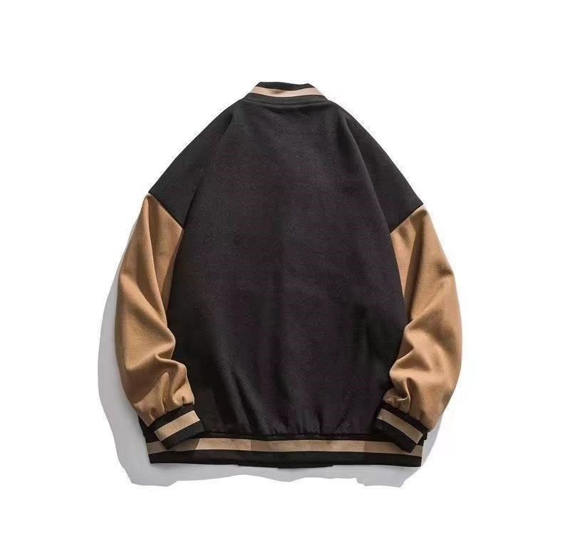 Letter Patched Vintage Base Ball Jacket - TW Series