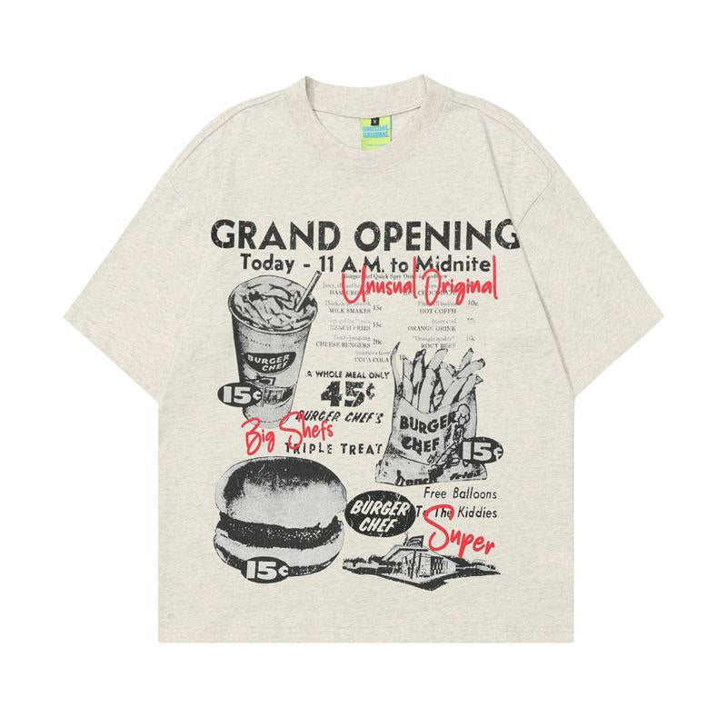 "Grand Opening Retro Ad" 270G Oversized Men's Tee