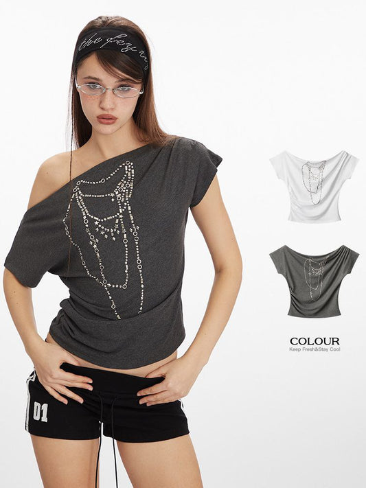 Jewel Flow Off-Shoulder