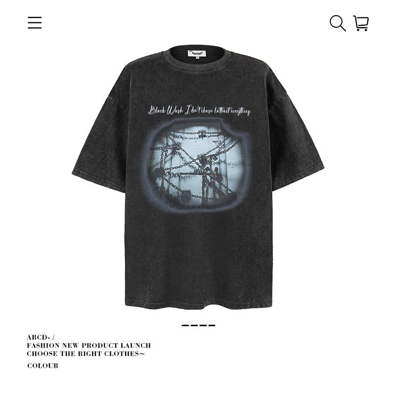Premium 280G Washed Denim Tee Collection
