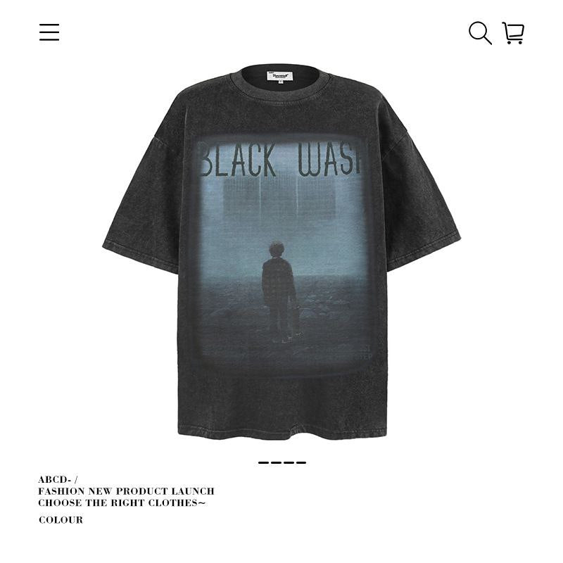 Premium 280G Washed Denim Tee Collection
