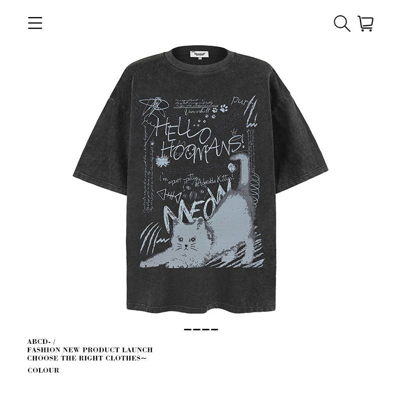 Premium 280G Washed Denim Tee Collection