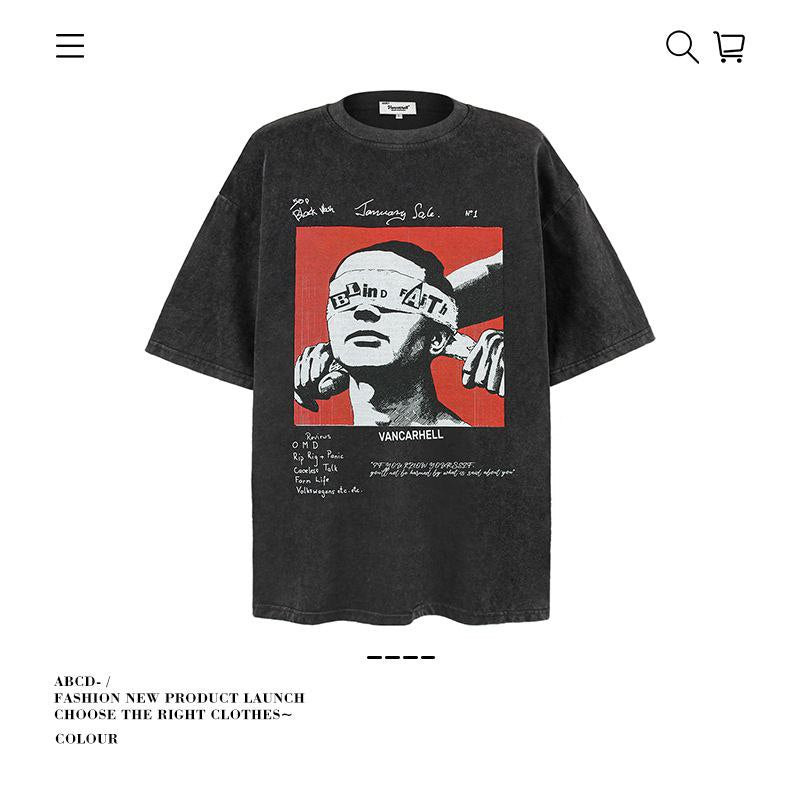 Premium 280G Washed Denim Tee Collection