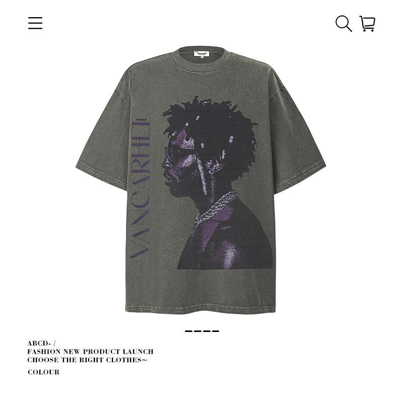 Premium 280G Washed Denim Tee Collection