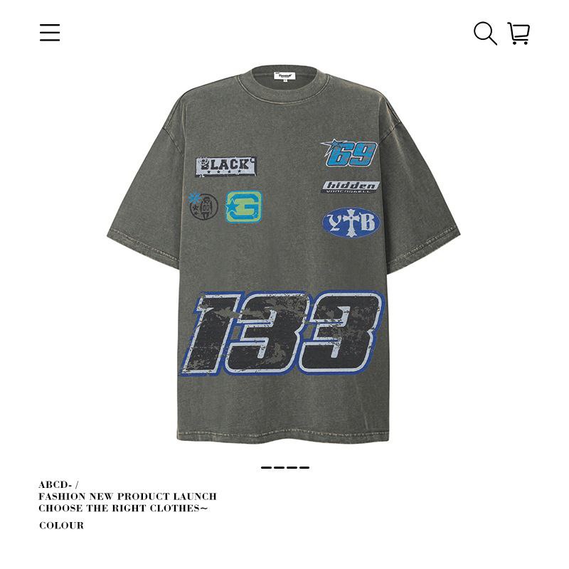 Premium 280G Washed Denim Tee Collection