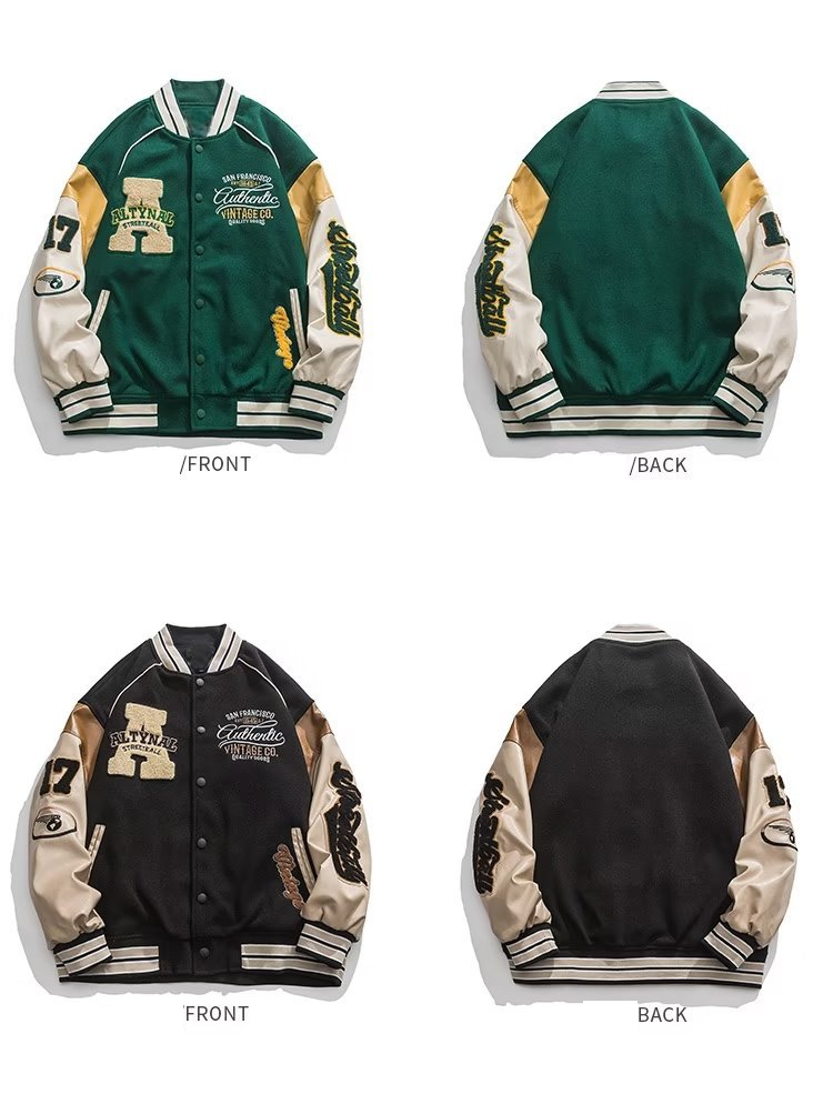 Letter Patched Vintage Base Ball Jacket - San Francisco 17