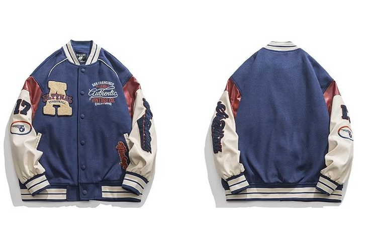 Letter Patched Vintage Base Ball Jacket - San Francisco 17