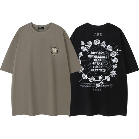 "Spider's Bloom" 240G Oversized Men's Tee