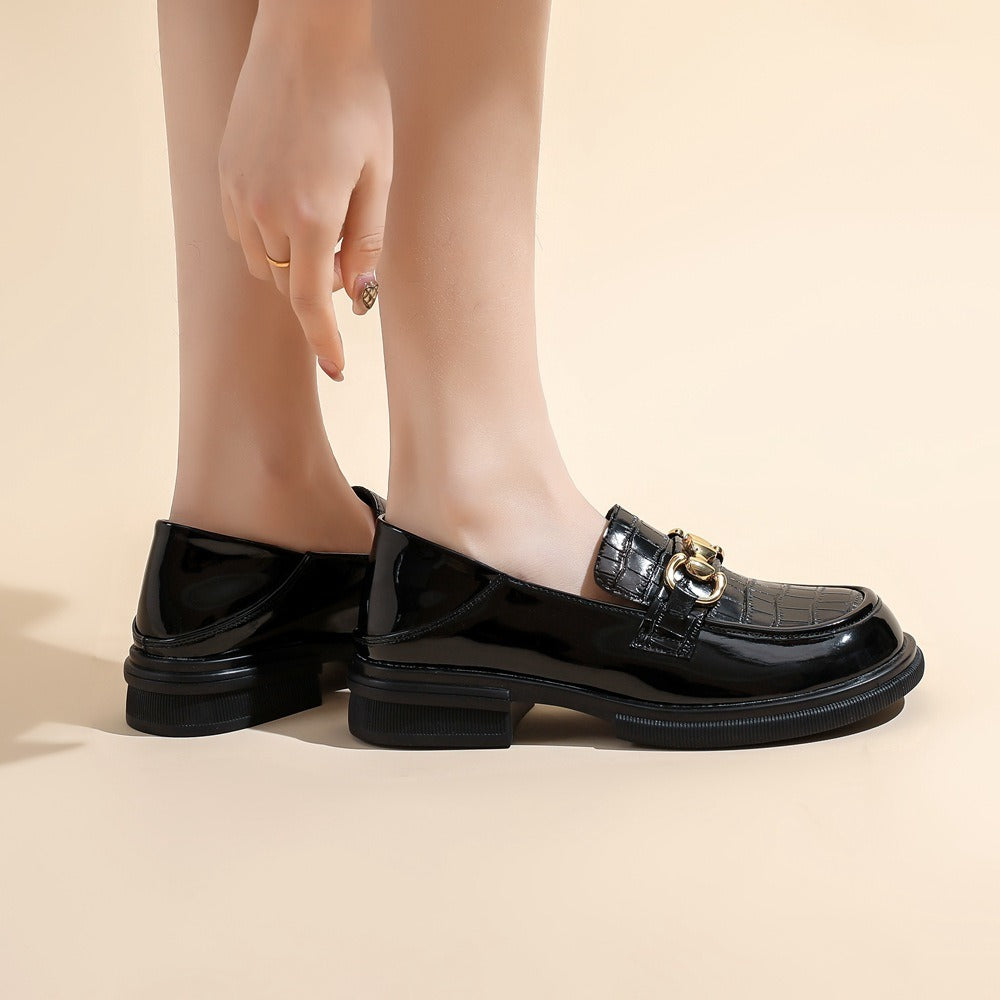 English Style Women Slip-on Loafers