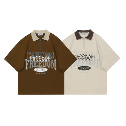 "Freedom Warrior" Oversized Polo Tee