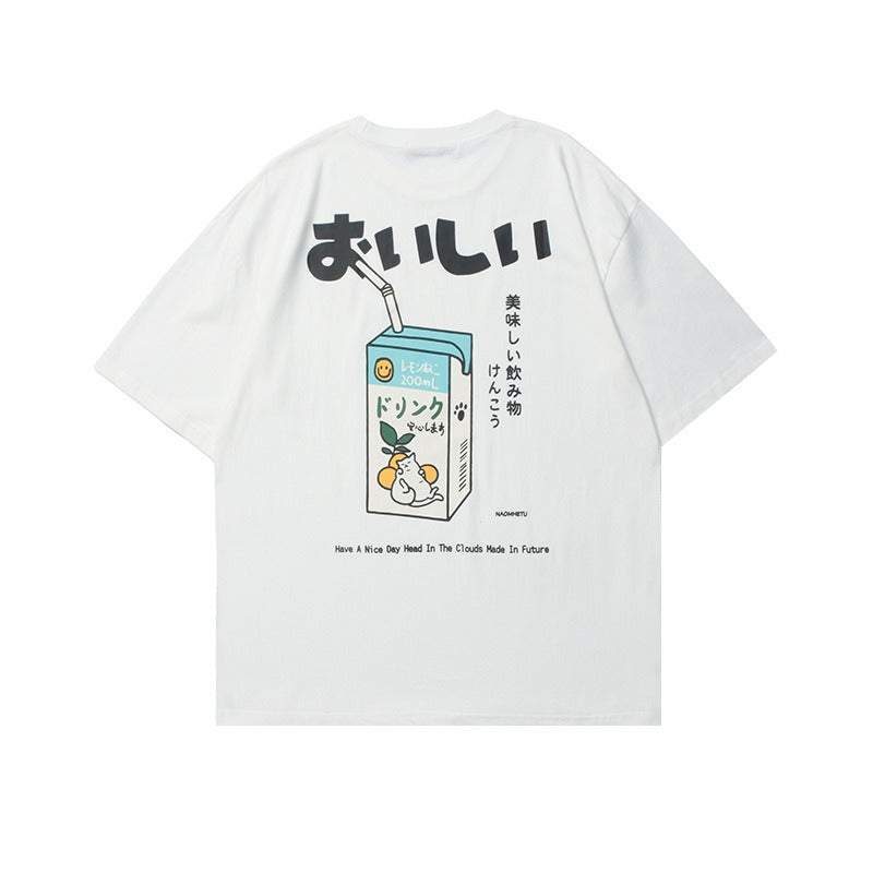 "Drinks From Fukushima" 250Gsm Oversize Tee