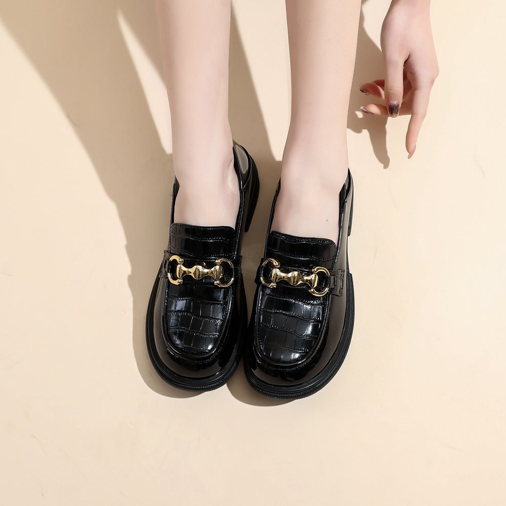 English Style Women Slip-on Loafers