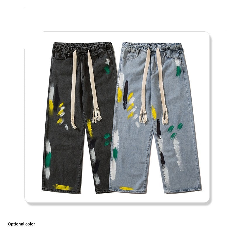 Splash-Ink Denim Jeans Jogger