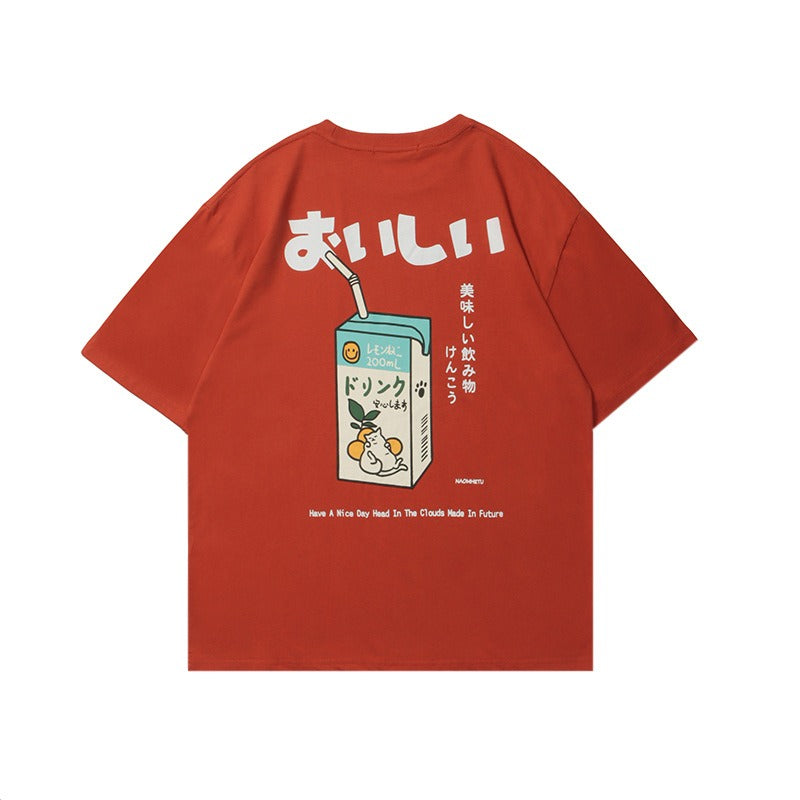 "Drinks From Fukushima" 250Gsm Oversize Tee