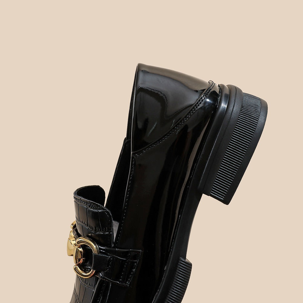 English Style Women Slip-on Loafers