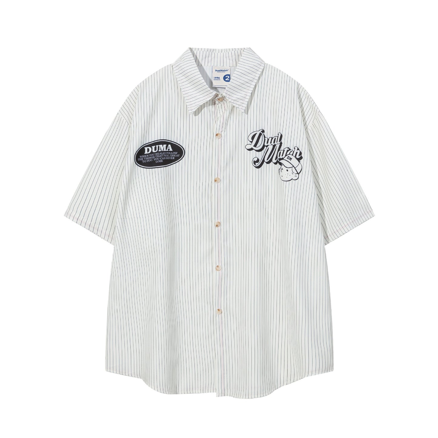 "Dual Match Baseball Boy" Oversized Men's Sleeve Shirt