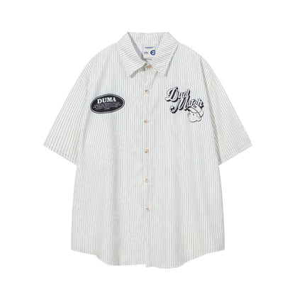 "Dual Match Baseball Boy" Oversized Men's Sleeve Shirt