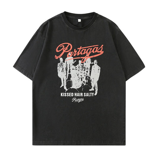 "Retro Rock Band" 270G Oversize Vintage Washed T-shirt