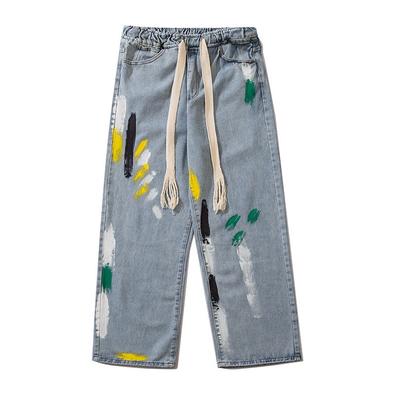 Splash-Ink Denim Jeans Jogger