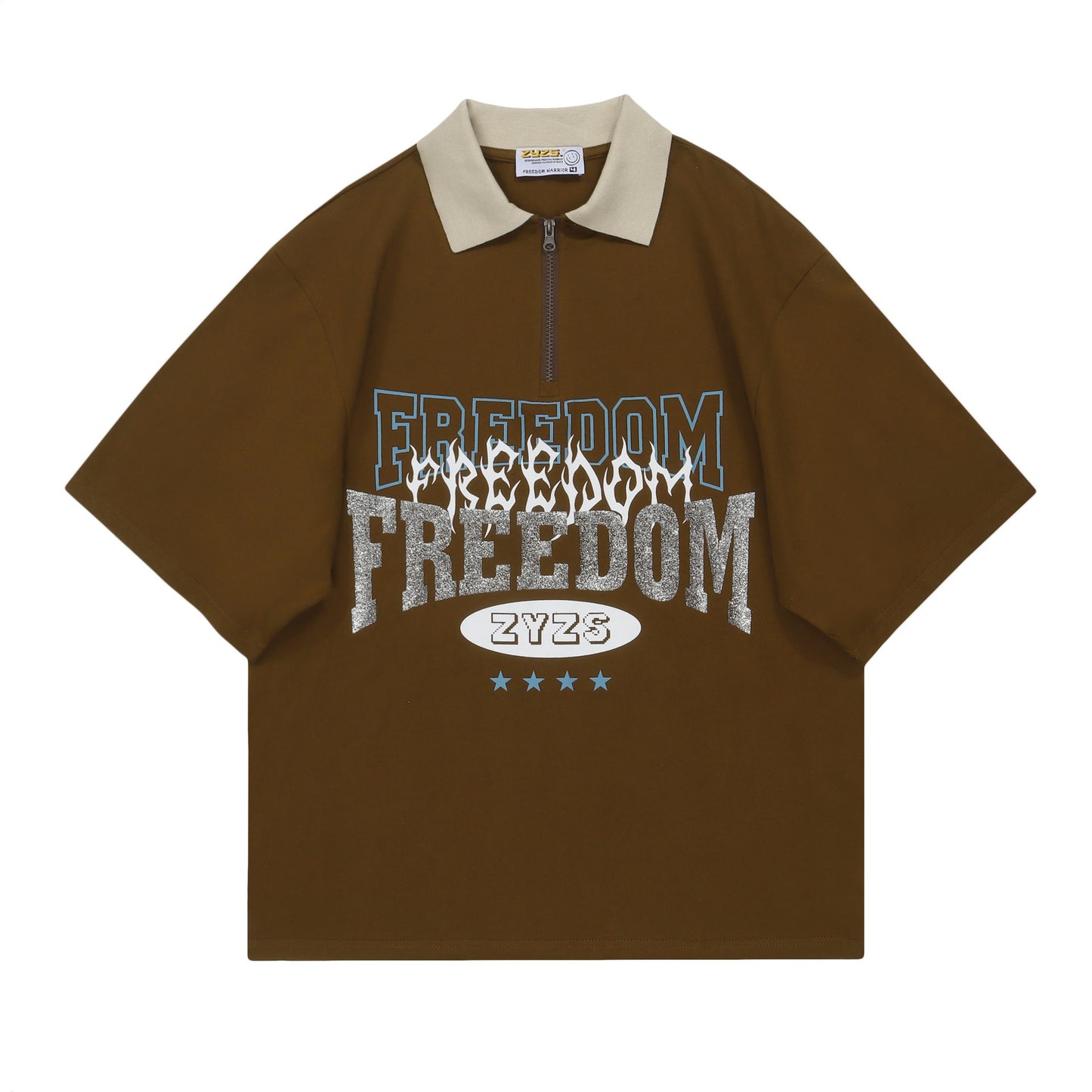 "Freedom Warrior" Oversized Polo Tee