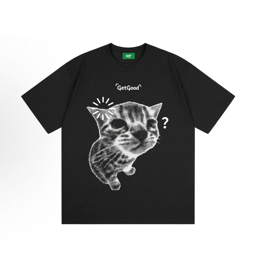 "404: Otak Pening Cat" 230G Oversized Couple Tee
