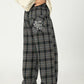 "Boys Don't Lie" Plaid Statement Jogger