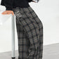"Boys Don't Lie" Plaid Statement Jogger