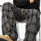 "Boys Don't Lie" Plaid Statement Jogger